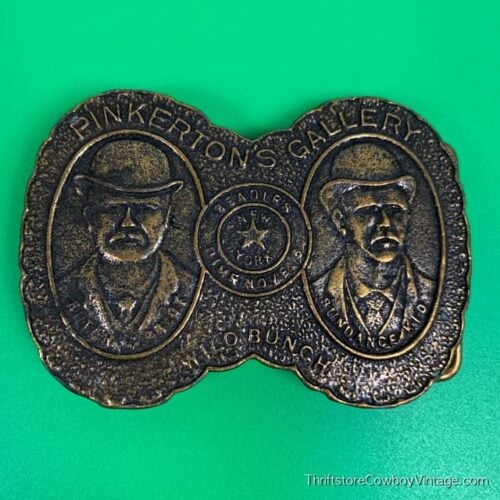 Vintage 70s Butch Cassidy & Sundance Kid Belt Buckle