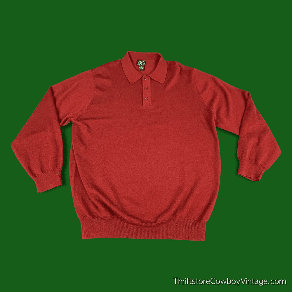 JoS A Bank Merino Wool Polo Shirt Travelers Collection XL