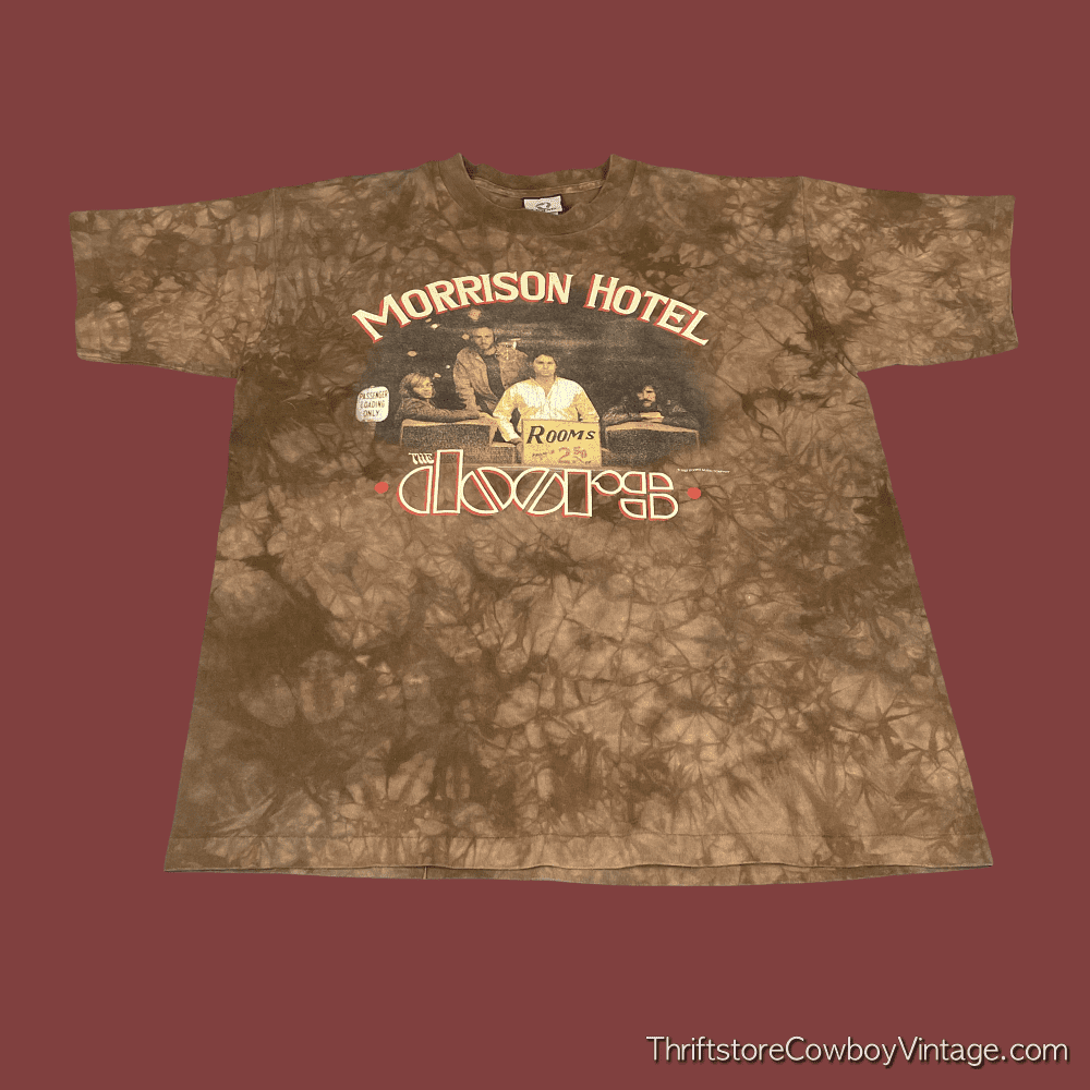 Vintage The Doors Band T-Shirt Liquid Blue Tie Dye Y2K 2002 LARGE