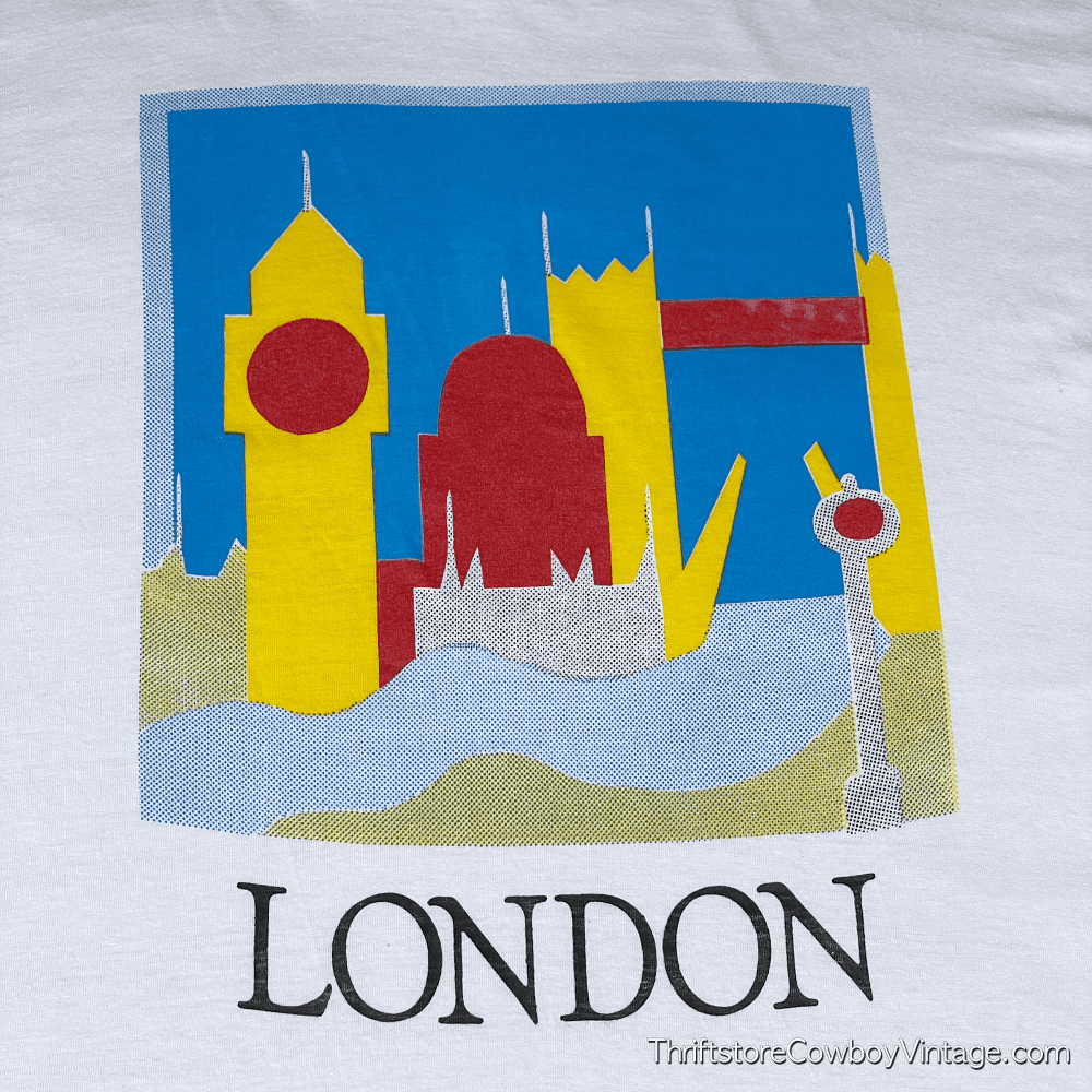 Vintage 90s London England Destination T-Shirt MEDIUM