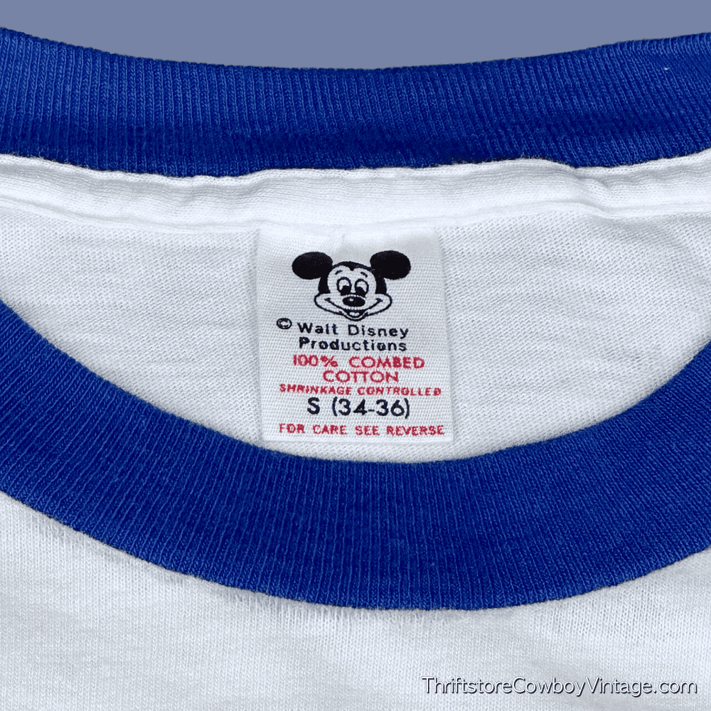 Vintage 80s Donald Duck Happy Birthday Ringer T-Shirt SMALL/XS