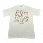 Vintage Looney Tunes Shirt Adult LARGE White Dogs Canines Cartoon Animation 90s