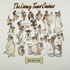 Vintage Looney Tunes Shirt Adult LARGE White Dogs Canines Cartoon Animation 90s