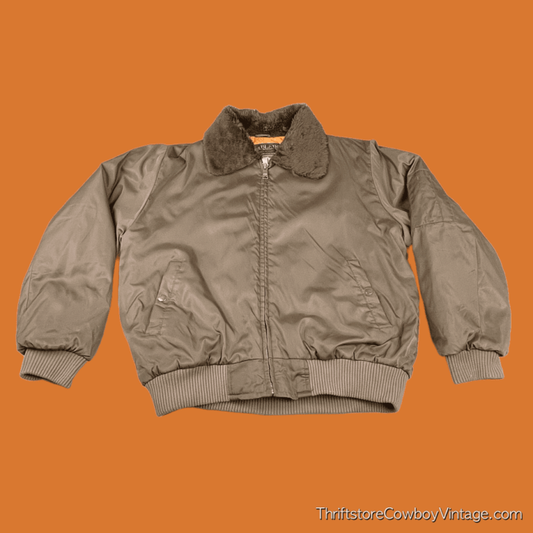Vintage Faux Shearling Blair Bomber Jacket 70s