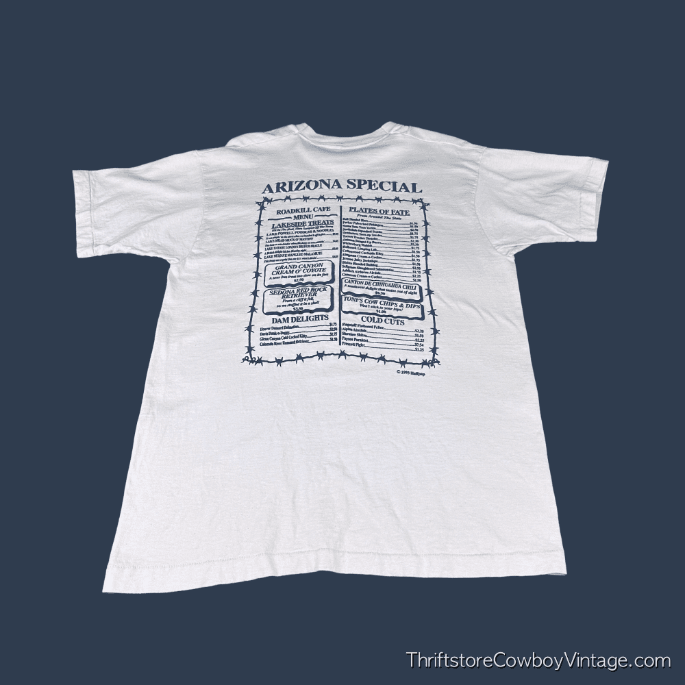 Vintage 90s Arizona Roadkill Cafe T-Shirt LARGE