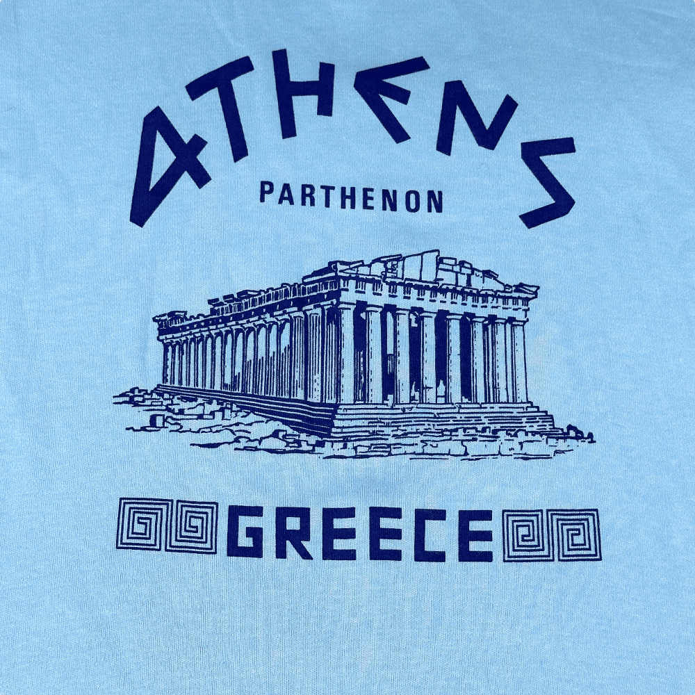 Vintage 80s Parthenon Athens Greece Women’s Ringer T-Shirt SMALL