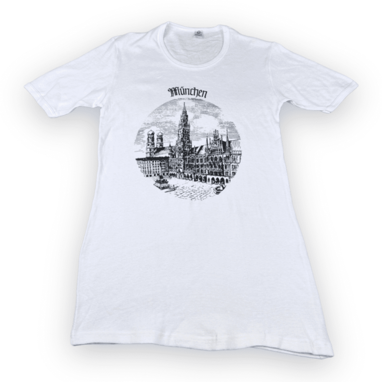 Vintage 80s Munich München Women’s Ringer T-Shirt MEDIUM