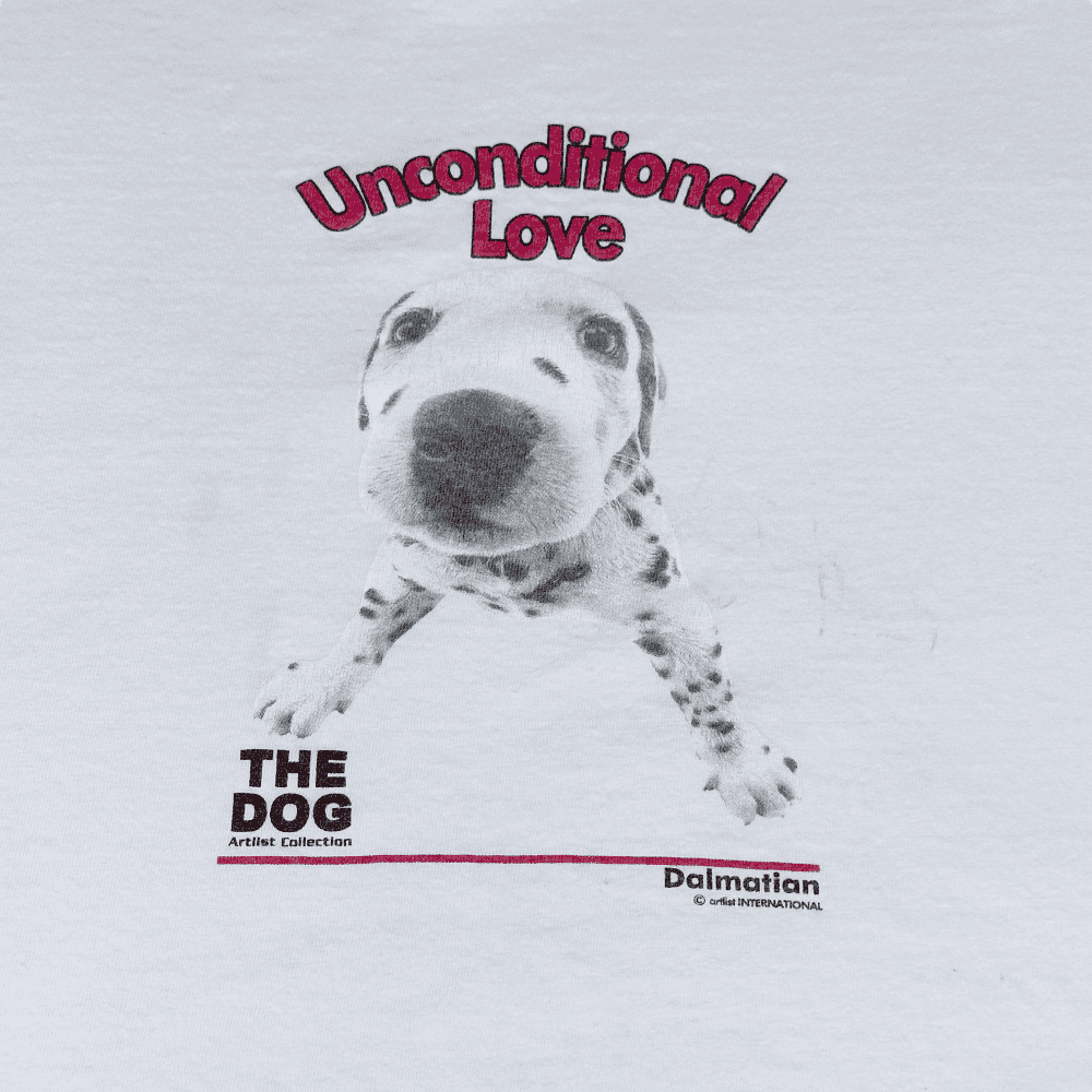 Vintage 90s Dalmatian Unconditional Love Dog Artist Collection T-Shirt LARGE/XL