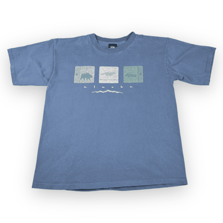 Vintage 90s Alaska Animal Runes T-Shirt XL