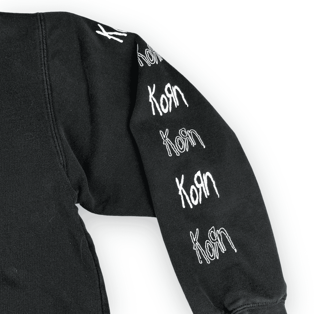 Y2K Korn Band Black Hoodie MEDIUM
