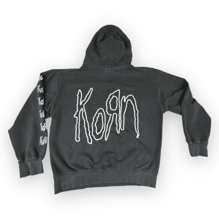 Y2K Korn Band Black Hoodie MEDIUM