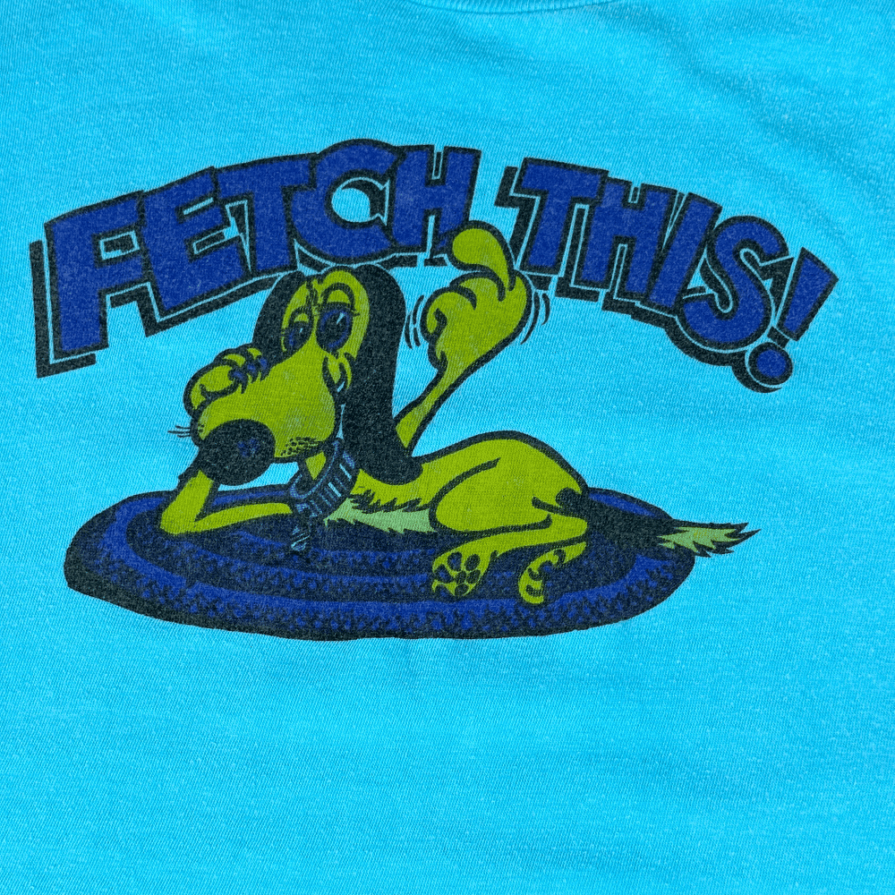 Vintage 80s Fetch This! Dog Middle Finger T-Shirt MEDIUM