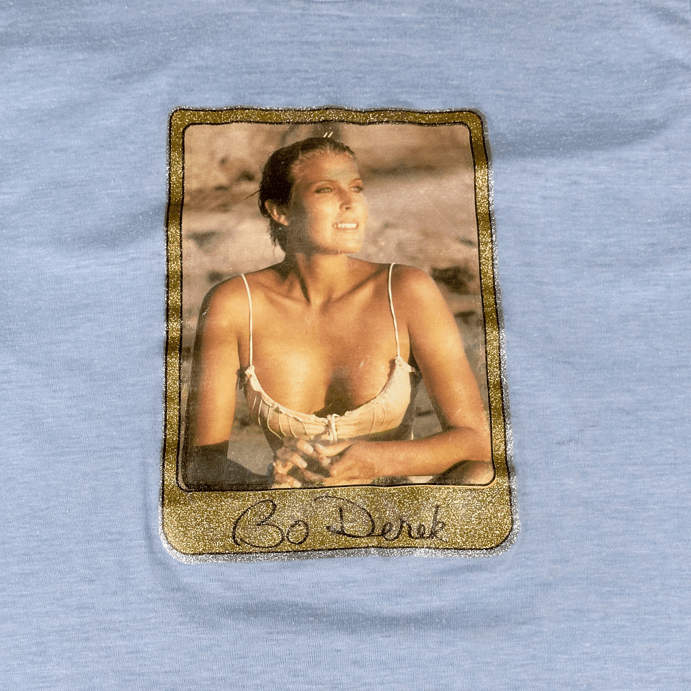 Vintage 70s Bo Derek Iron On T-Shirt SMALL