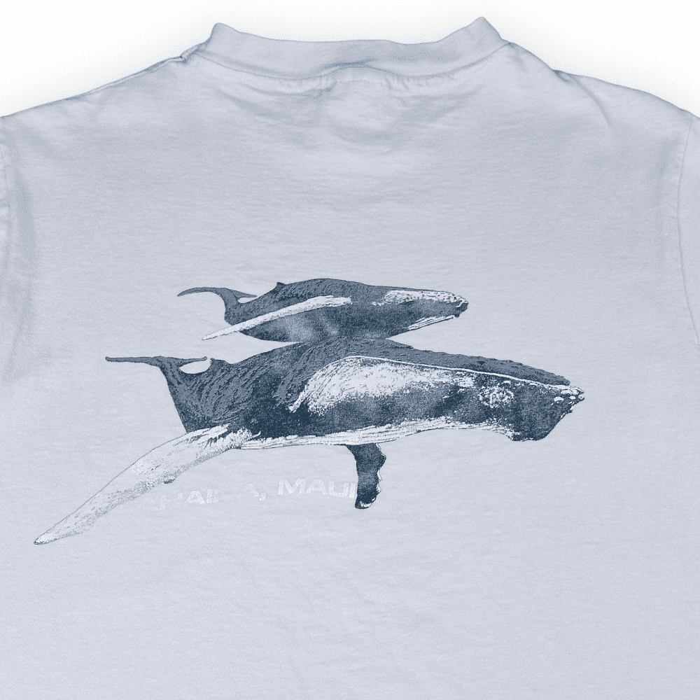 Vintage 90s Humpback Whales Lahaina, Maui Hawaii T-Shirt SMALL