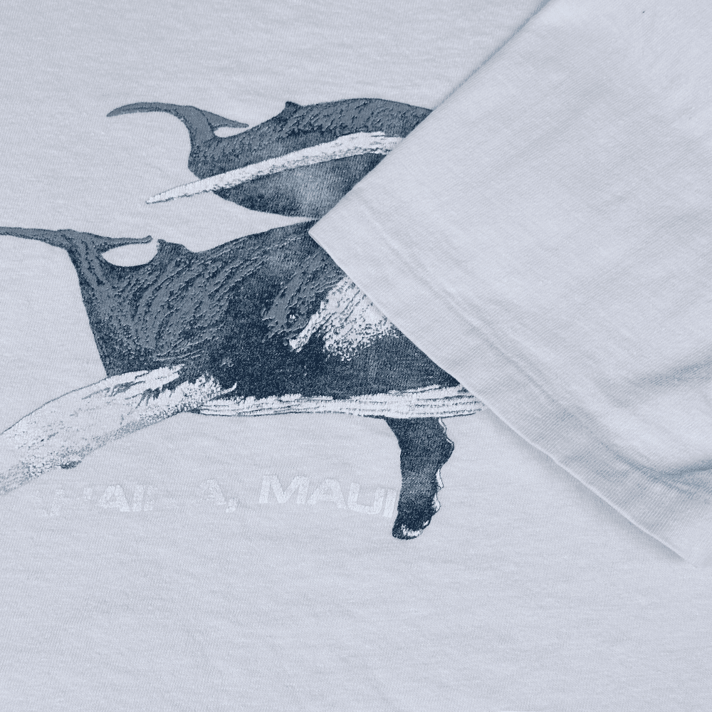 Vintage 90s Humpback Whales Lahaina, Maui Hawaii T-Shirt SMALL