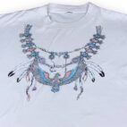 Vintage 90s Native American Eagle Turquoise Necklace T-Shirt EXTRA LARGE