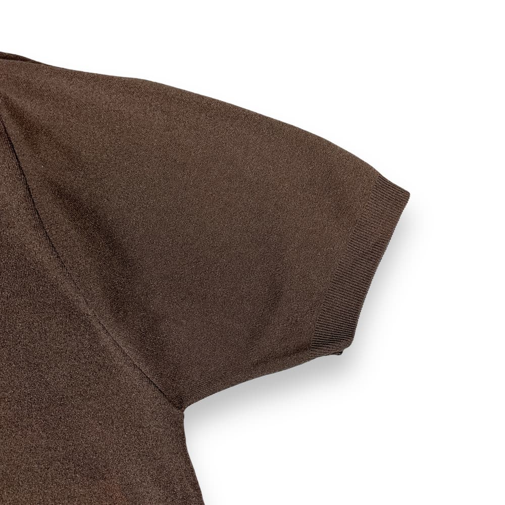 Vintage 70s Arrow Cavalier Chocolate Brown Polo Shirt MEDIUM/LARGE