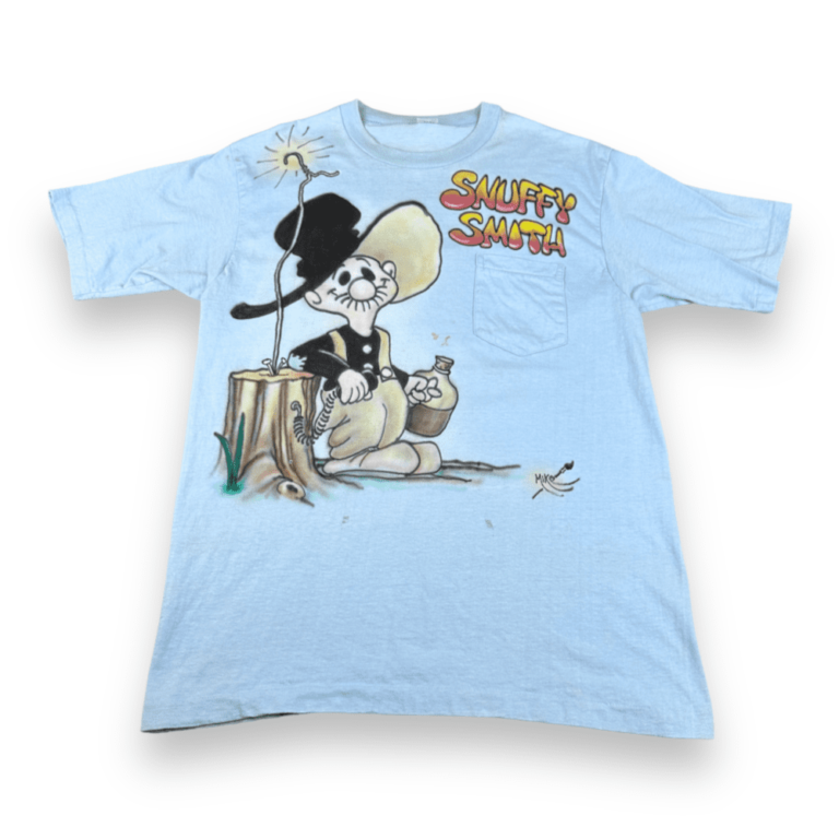 Vintage 80s Snuffy Smith Comic Pocket T-Shirt MEDIUM