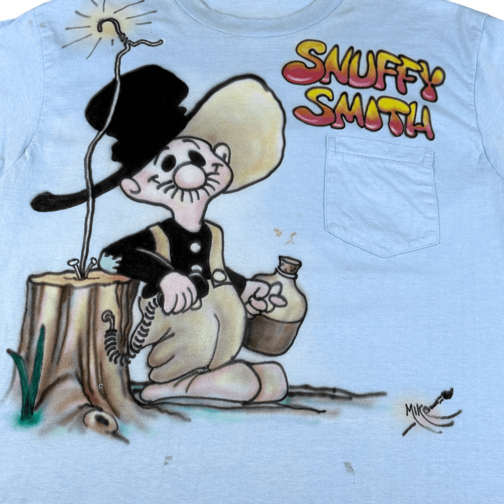 Vintage 80s Snuffy Smith Comic Pocket T-Shirt MEDIUM