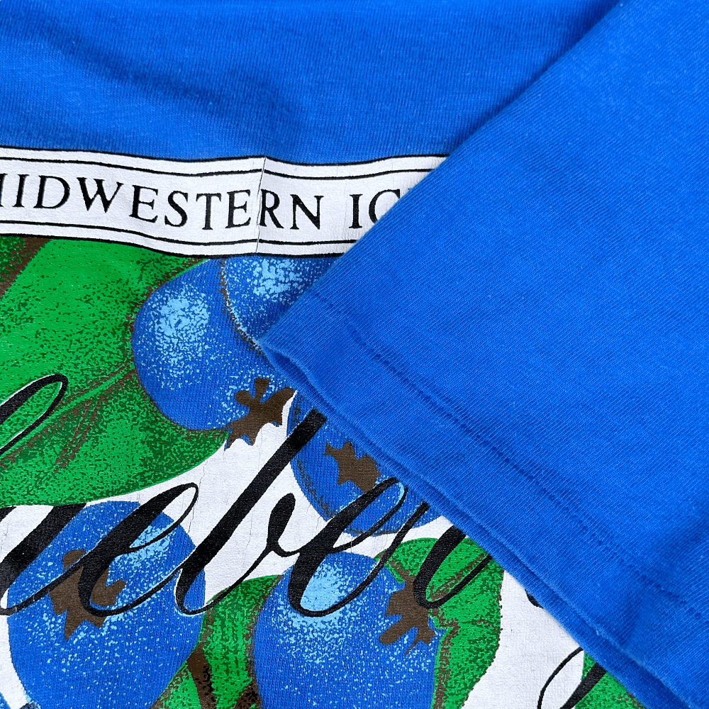 Vintage 80s Great Midwestern Ice Cream Co. Blueberry Pint T-Shirt MEDIUM