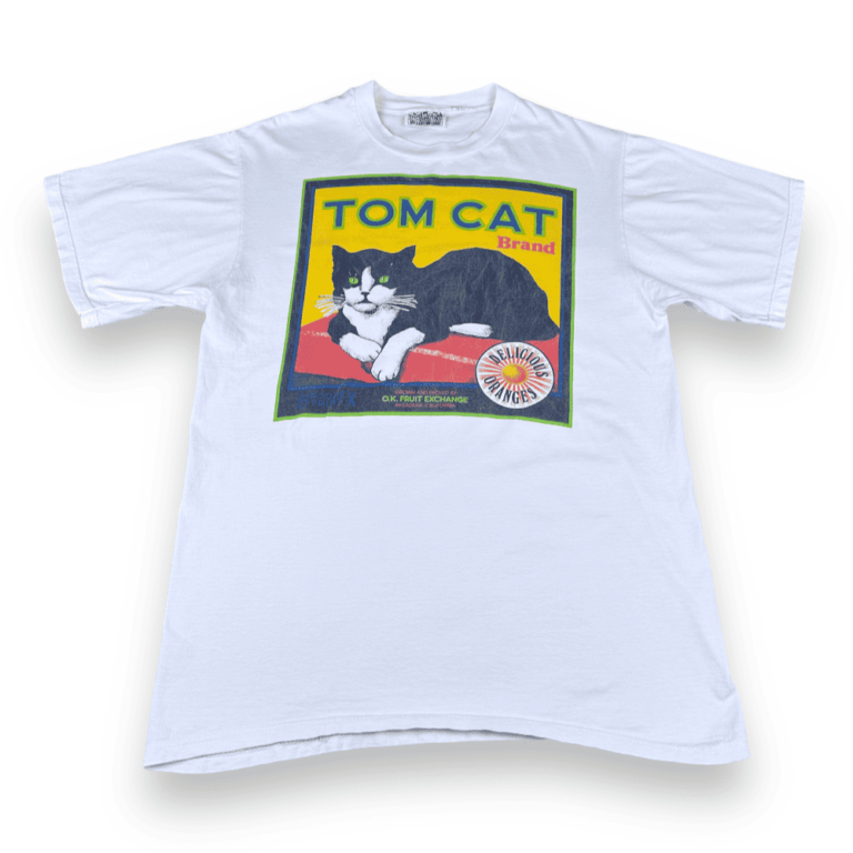 Vintage 90s Tomcat Brand Oranges T-Shirt LARGE