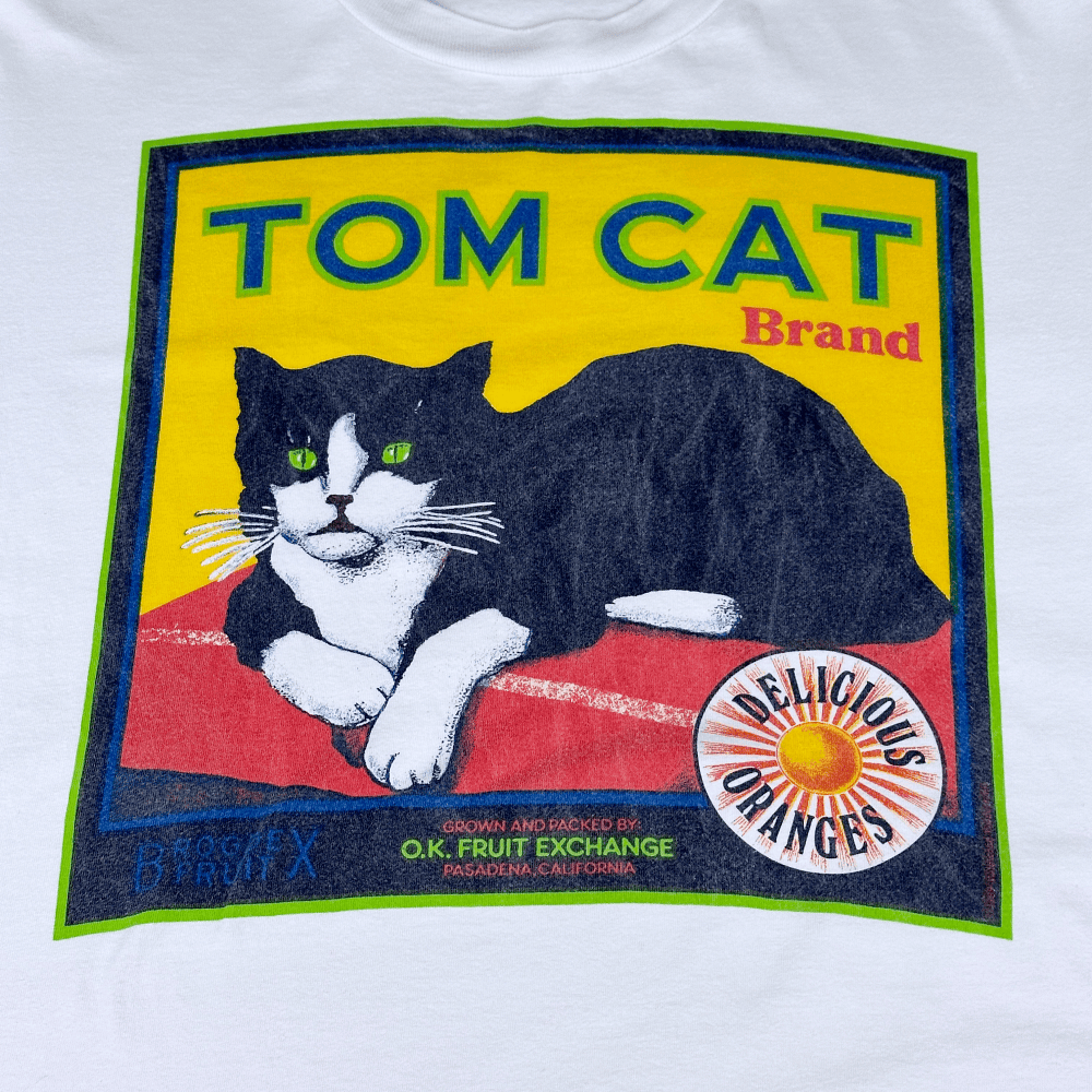 Vintage 90s Tomcat Brand Oranges T-Shirt LARGE