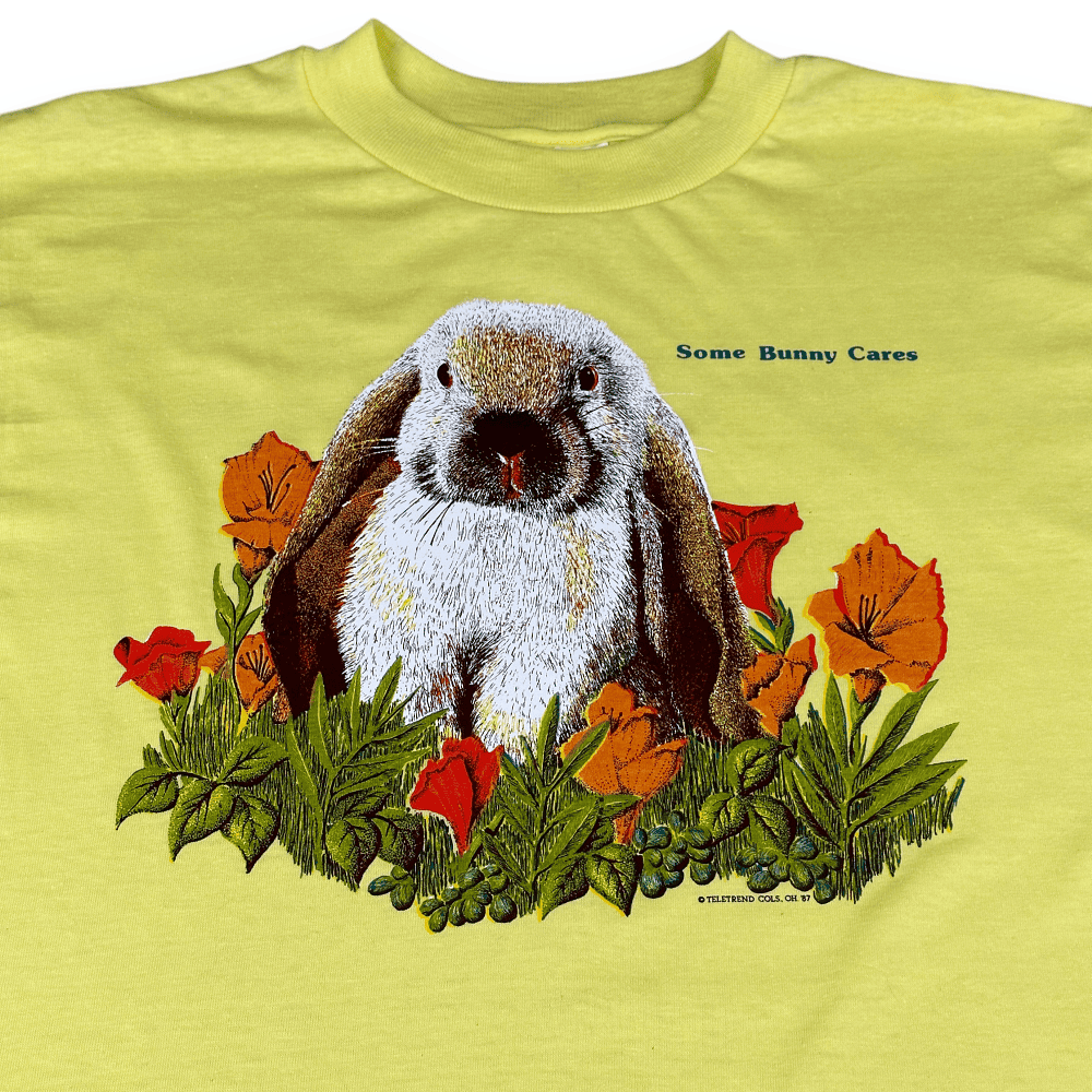 Vintage 80s Some Bunny Cares T-Shirt LARGE