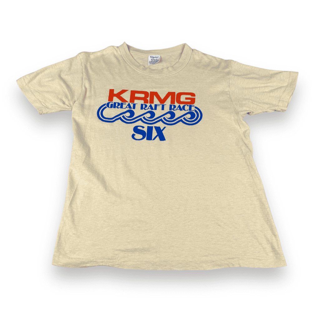 Vintage 70s KRMG AM Great Raft Race T-Shirt SMALL