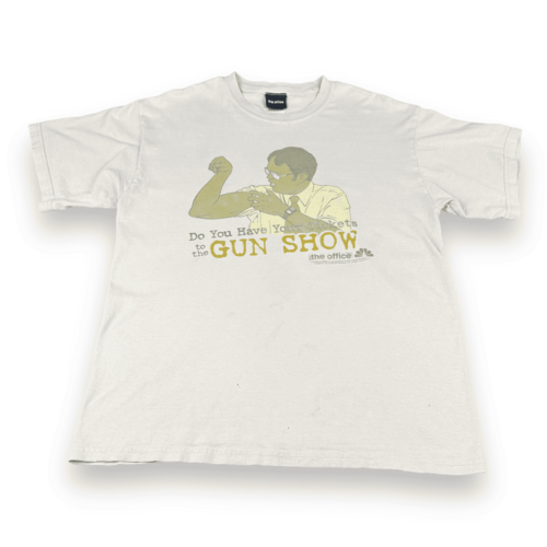 Y2K Tickets To The Gun Show Dwight Schrute The Office T-Shirt LARGE