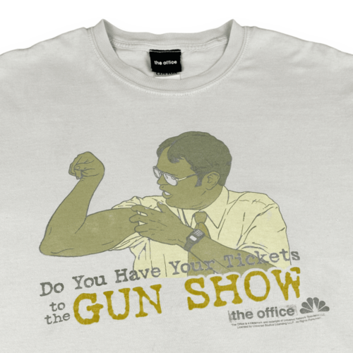 Y2K Tickets To The Gun Show Dwight Schrute The Office T-Shirt LARGE
