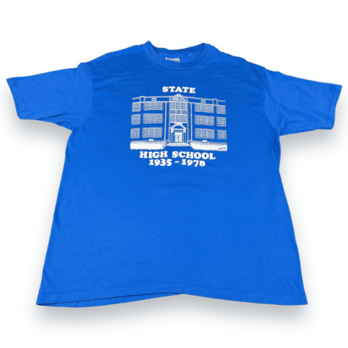 Vintage 80s Indiana State High School T-Shirt LARGE