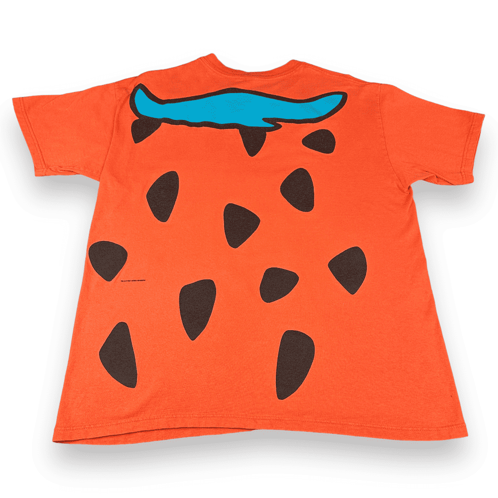 Vintage 90s Fred Flintstone Orange All Over T-Shirt LARGE