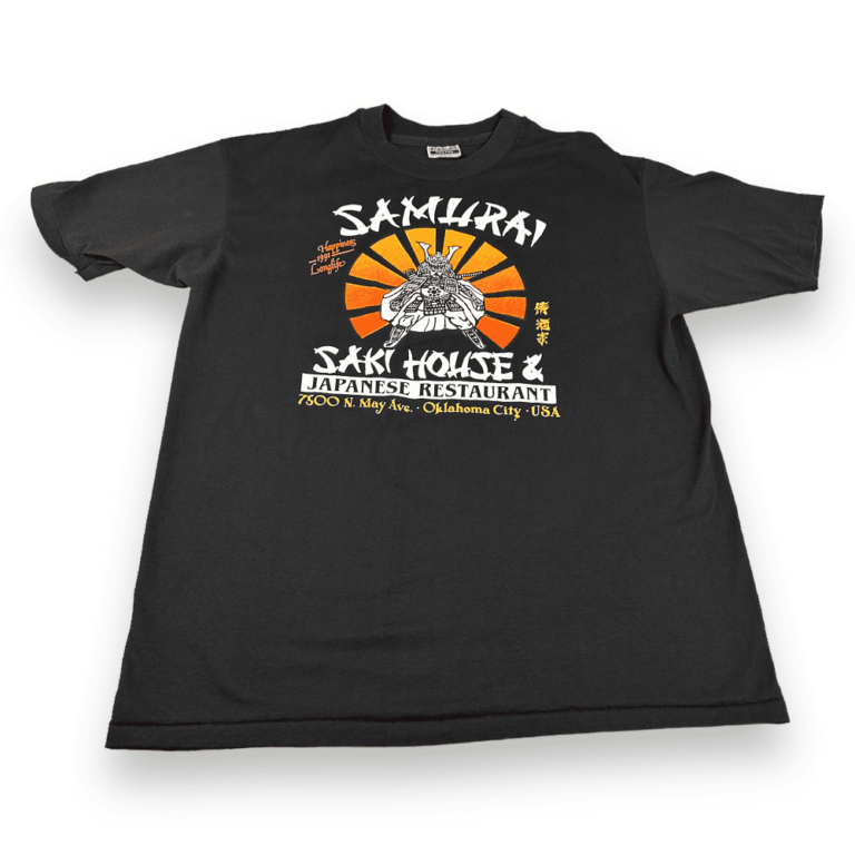 Vintage 90s Samurai Saki House & Japanese Restaurant T-Shirt LARGE