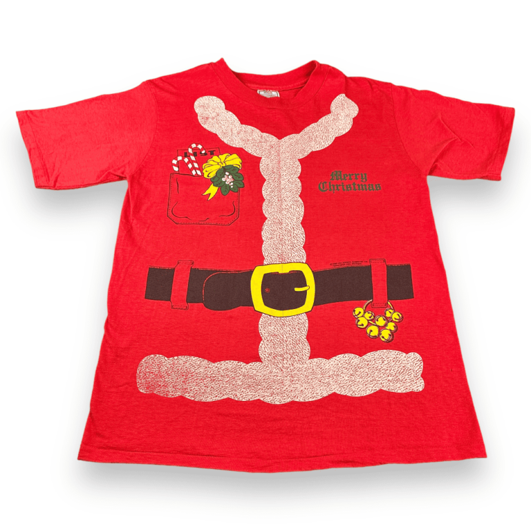 Vintage 80s Santa Claus All Over Print T-Shirt MEDIUM