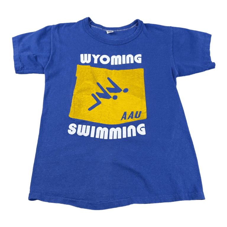 Vintage 70s Wyoming Swimming AAU T-Shirt EXTRA SMALL XS