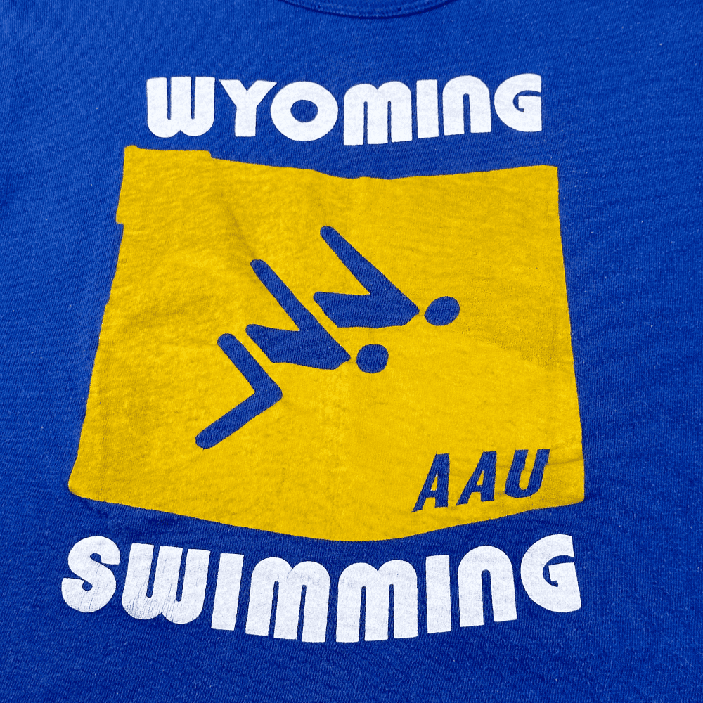 Vintage 70s Wyoming Swimming AAU T-Shirt EXTRA SMALL XS