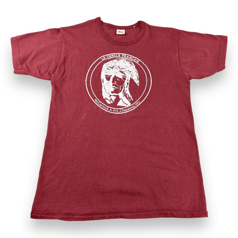 Vintage 70s French Club Junior High School T-Shirt SMALL