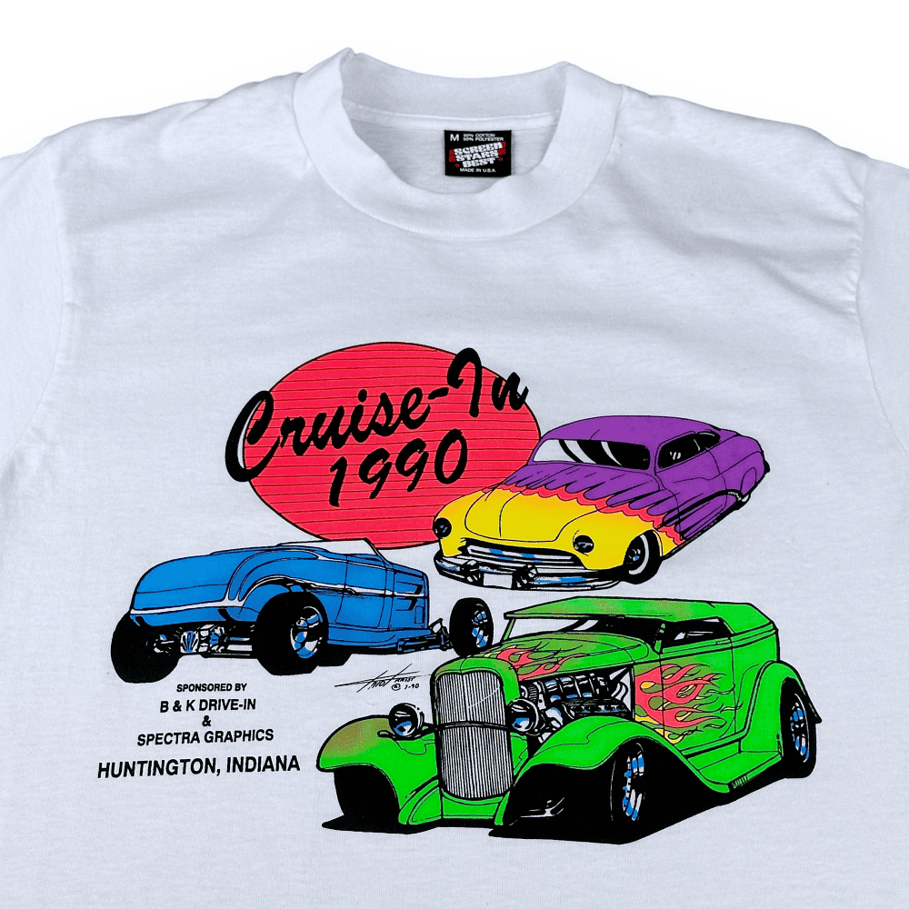 Vintage Cruise-In Classic Cars T-Shirt 90s
