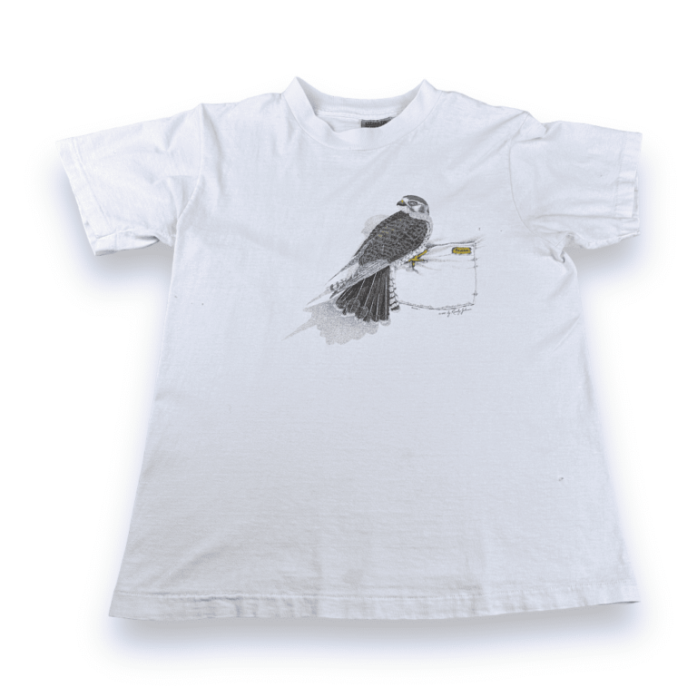 Vintage 80s Falcon Art Pocket T-Shirt SMALL