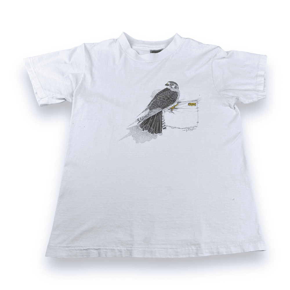 Vintage 80s Falcon Art Pocket T-Shirt SMALL