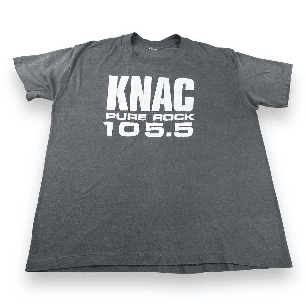 Vintage 80s KNAC Pure Rock 105.5 FM Radio Station T-Shirt LARGE