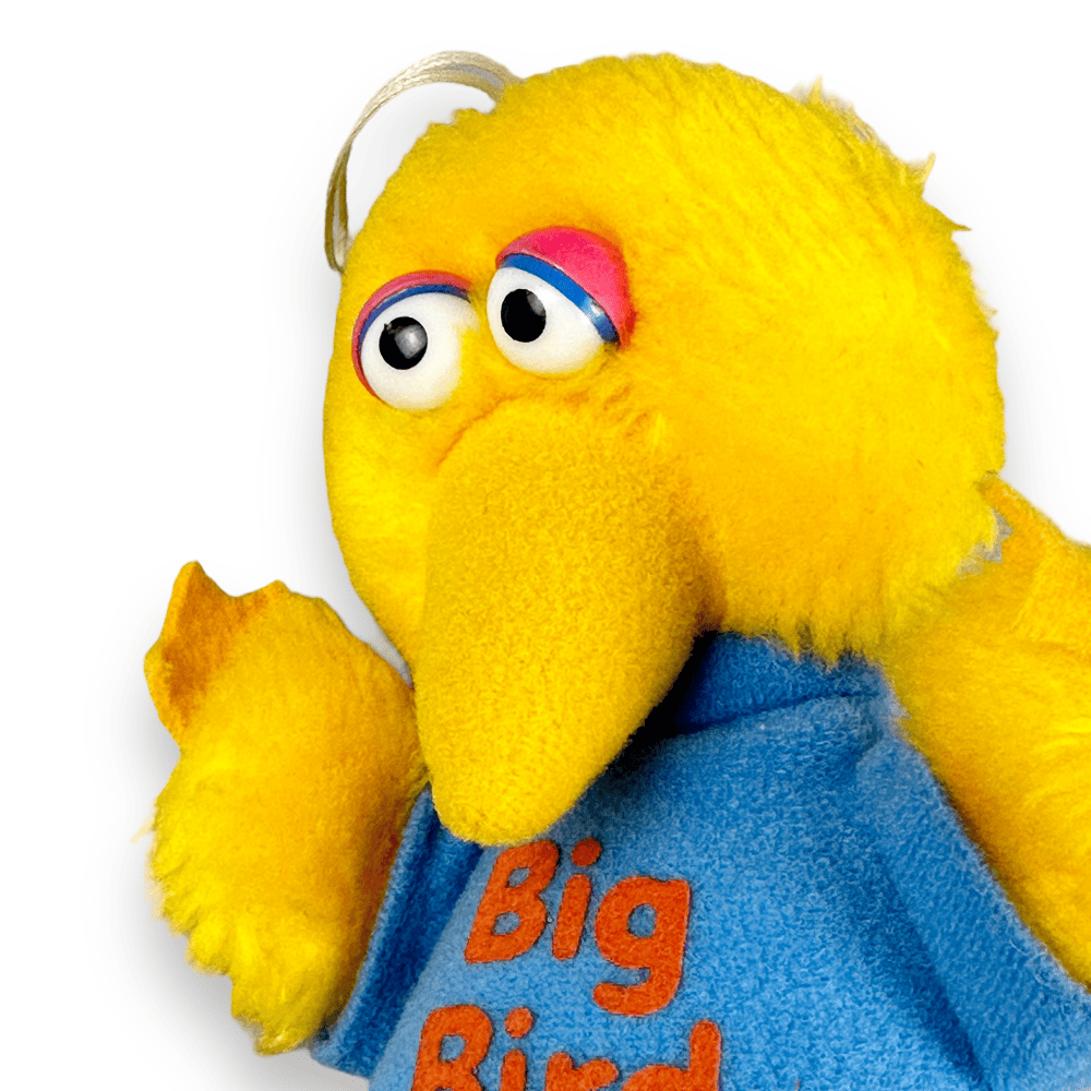 Vintage 80s Big Bird Sesame Street Plush Toy
