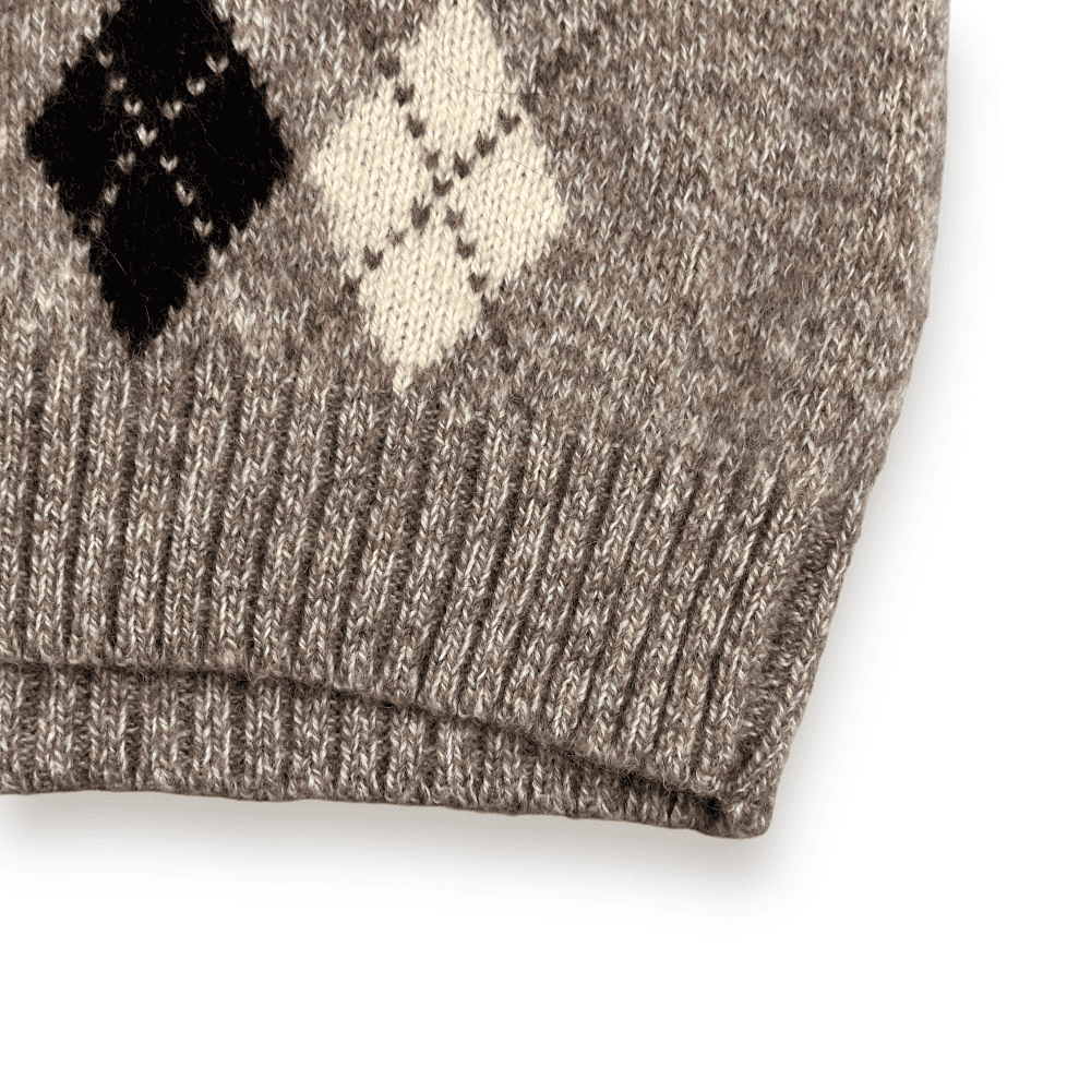 Vintage 80s Par Four Argyle Coffee Shop Sweater Vest XS