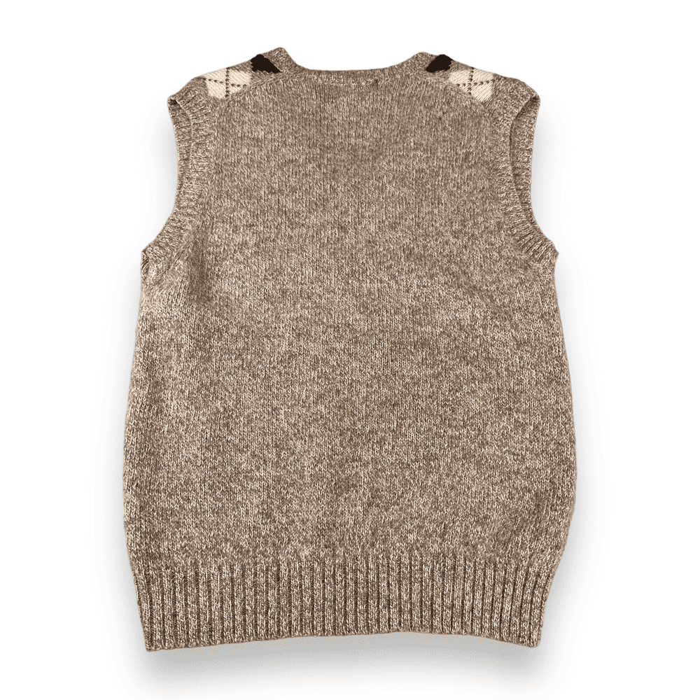 Vintage 80s Par Four Argyle Coffee Shop Sweater Vest XS