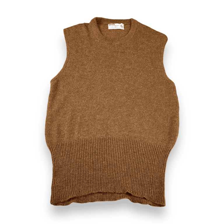 Vintage 60s Montgomery Ward Brown Sweater Vest SMALL