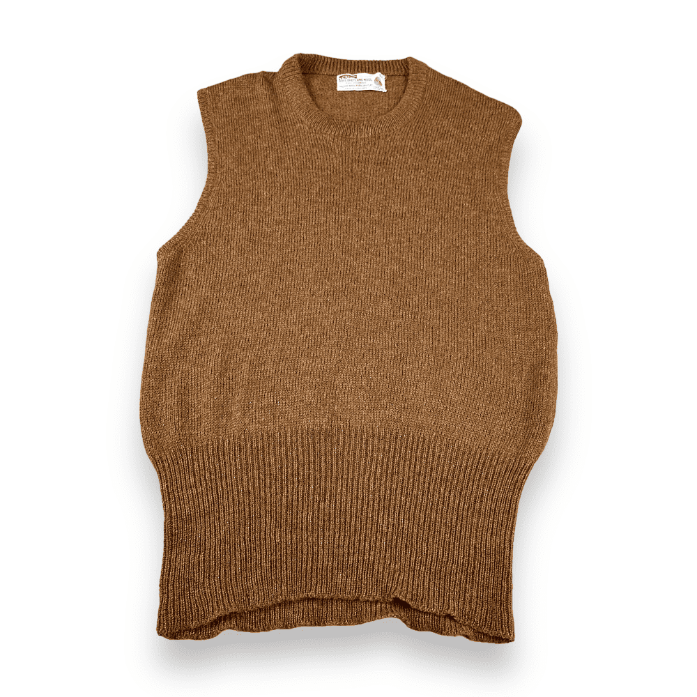 Vintage 60s Montgomery Ward Brown Sweater Vest SMALL