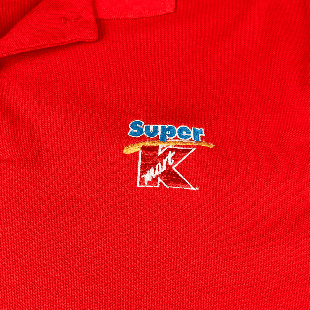 Vintage 90s Super Kmart Polo Work Shirt MEDIUM
