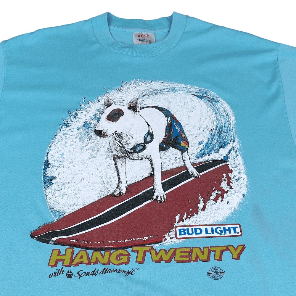 Vintage 80s Spuds Mackenzie Bud Light T-Shirt LARGE
