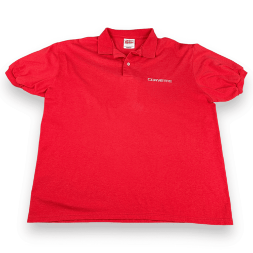 Vintage 90s Chevrolet Corvette Dealership Polo Shirt MEDIUM