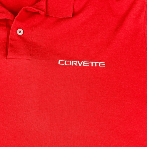 Vintage 90s Chevrolet Corvette Dealership Polo Shirt MEDIUM